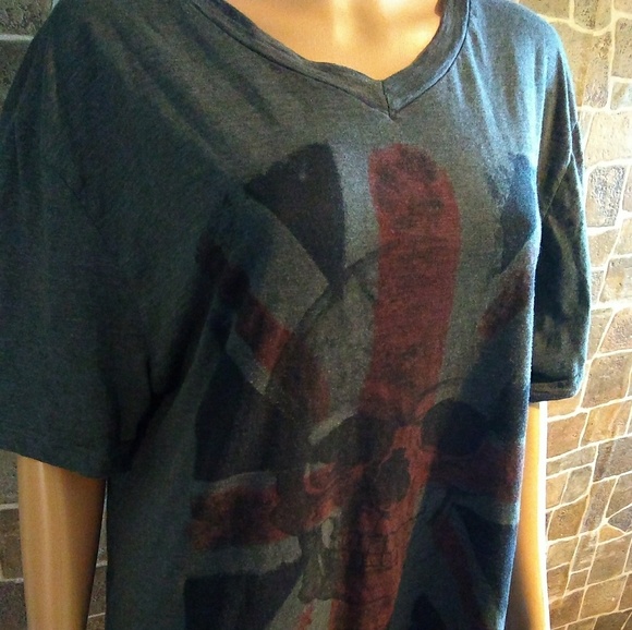 AUTH SIDE CAR British Flag and Skull Tee - Picture 5 of 7